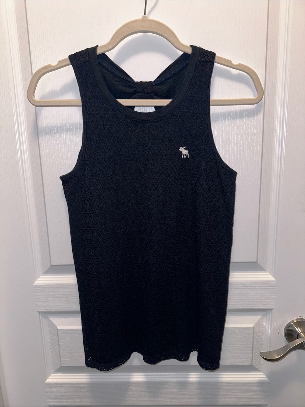 Abercrombie & Fitch Navy Tank Top with Back Knot